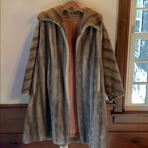 Long faux fur coat